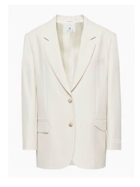Aritzia Babaton Cream Single-Breasted Blazer